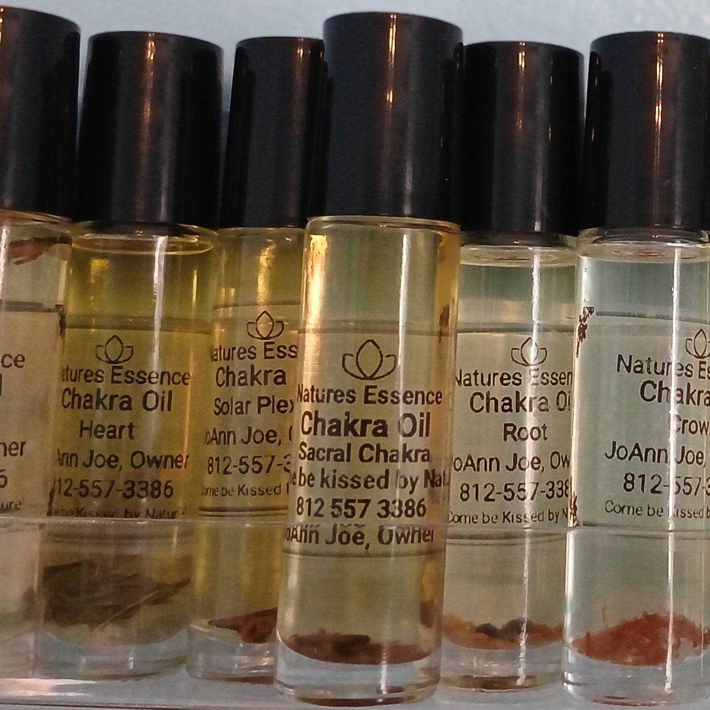 Chakra Oils/w Crystal Infused